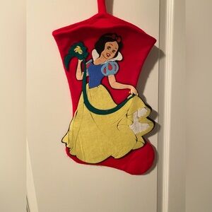Disney SNOW WHITE Classic Princess 3D Felt 19" Christmas Stocking Vintage